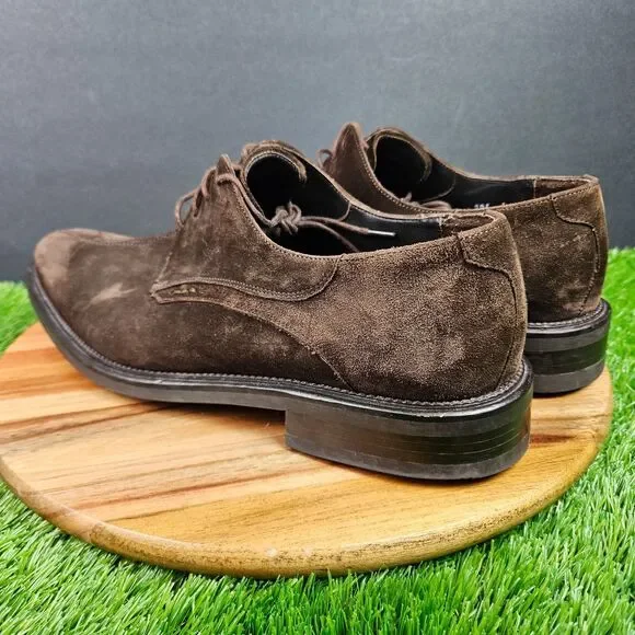 Mezlan Wayne Brown Suede Leather Oxford Dress Shoes Split Toe Size 10 M
